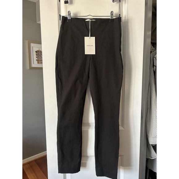 Everlane Pants - Everlane NWT Womens Black The Bi Stretch Work Pants Side Zip Size 00